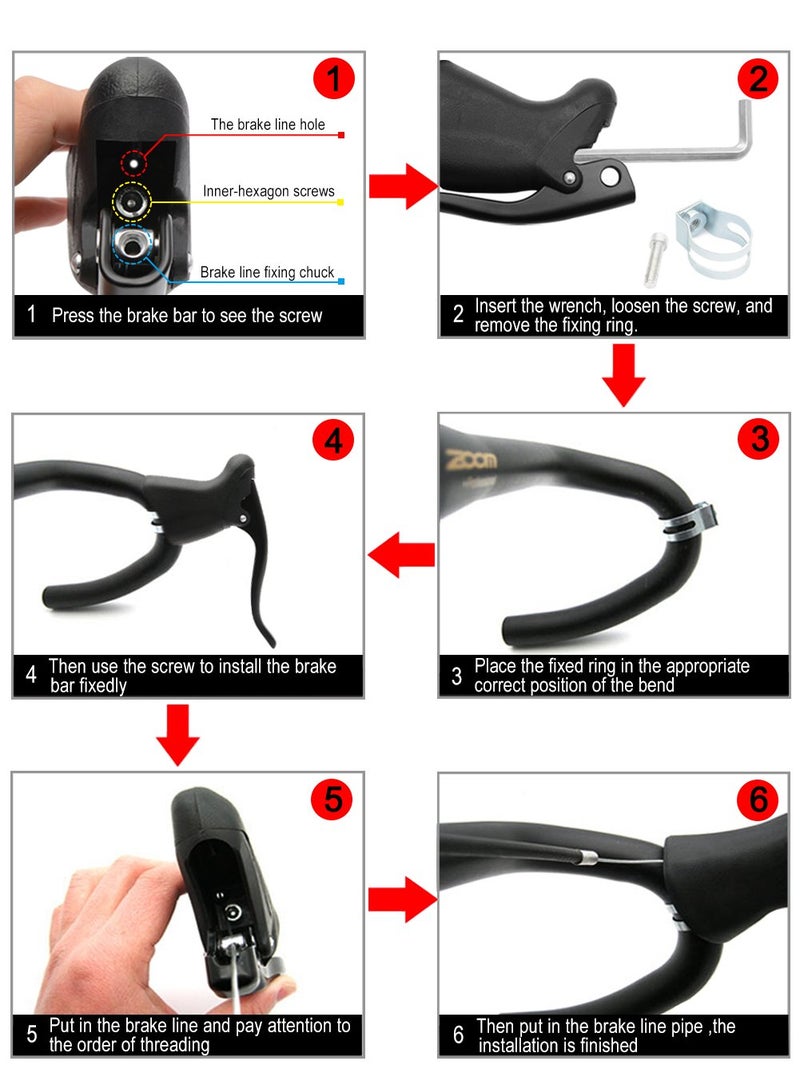 TOPCABIN 1 Pair Bike Brake Lever Aluminum Alloy Bicycle Brake Lever for Road Bike Bicycle Metal Rubber Parts - Image 5